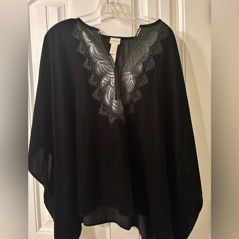Chico’s Flowy Velvet Blouse